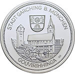 Jubiläumsmedaille zur 1100 Jahrfeier Stadt Garching